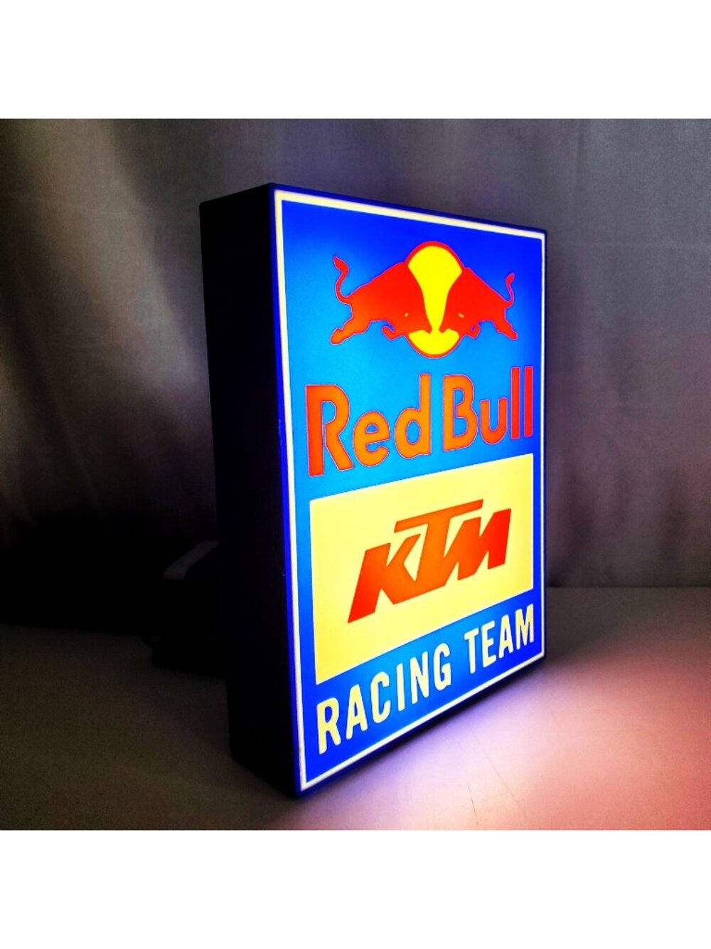 Red Bull KTM Racing Team LED Light Box Sign – 7x9 USB Desktop Illuminated Wall A